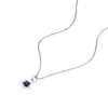 Thumbnail Image 2 of Sterling Silver Aster September Birth Flower Necklace