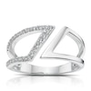 Thumbnail Image 1 of Sterling Silver & Cubic Zirconia Fancy Open Ring Size N