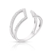 Thumbnail Image 2 of Sterling Silver & Cubic Zirconia Fancy Open Ring Size N
