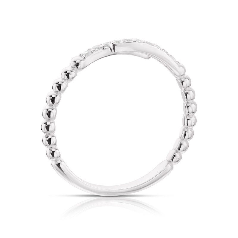 Main Image 3 of Sterling Silver & Cubic Zirconia Wrap Ring Size P