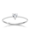 Thumbnail Image 1 of Sterling Silver & Cubic Zirconia Heart Cut Ring Size L