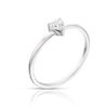 Thumbnail Image 1 of Sterling Silver & Cubic Zirconia Heart Cut Ring Size L