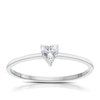 Thumbnail Image 1 of Sterling Silver & Cubic Zirconia Heart Cut Ring Size N