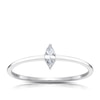 Thumbnail Image 1 of Sterling Silver & Cubic Zirconia Marquise Cut Ring Size P