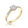 Thumbnail Image 2 of 9ct Yellow Gold 0.15ct Diamond Round Cluster Ring