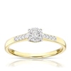 Thumbnail Image 0 of 9ct Yellow Gold 0.10ct Total Diamond Round Cluster Ring