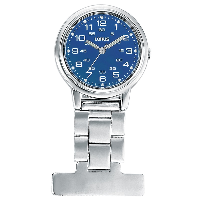 Lorus Stainless Steel Blue Dial Fob Watch