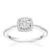 Thumbnail Image 1 of 9ct White Gold 0.20ct Diamond Total Cushion Cluster Ring