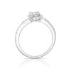 Thumbnail Image 2 of 9ct White Gold 0.20ct Diamond Total Cushion Cluster Ring