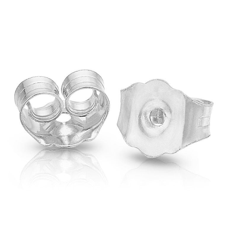 Main Image 2 of 9ct White Gold 0.16ct Diamond Flower Stud Earrings