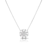 Thumbnail Image 1 of 9ct White Gold 0.12ct Diamond Flower Pendant