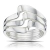 Thumbnail Image 1 of Sterling Silver Triple Wave Ring Size L