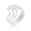 Thumbnail Image 2 of Sterling Silver Triple Wave Ring Size L