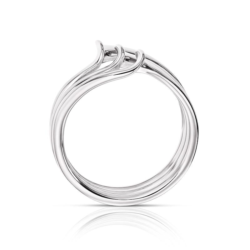 Main Image 3 of Sterling Silver Triple Wave Ring Size L
