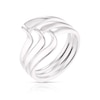 Thumbnail Image 2 of Sterling Silver Triple Wave Ring Size P