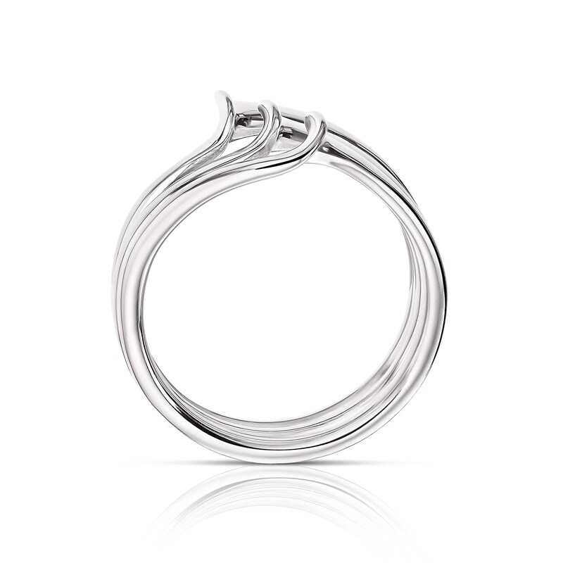 Main Image 3 of Sterling Silver Triple Wave Ring Size P