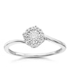 Thumbnail Image 1 of Sterling Silver 0.10ct Diamond Total Illusion Set Solitaire Ring