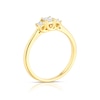 Thumbnail Image 3 of 9ct Yellow Gold 0.33ct Diamond Princess Cut Trilogy Ring