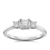 Thumbnail Image 0 of 9ct White Gold 0.50ct Diamond Princess Cut Trilogy Ring