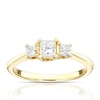 Thumbnail Image 0 of 9ct Yellow Gold 0.50ct Total Diamond Princess Cut Trilogy Ring