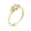 Thumbnail Image 1 of 9ct Yellow Gold 0.50ct Total Diamond Princess Cut Trilogy Ring