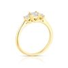 Thumbnail Image 2 of 9ct Yellow Gold 0.50ct Total Diamond Princess Cut Trilogy Ring