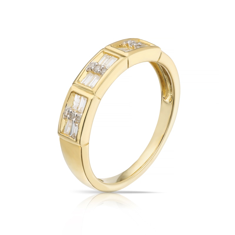 Main Image 2 of 9ct Yellow Gold 0.20ct Total Diamond Baguette Eternity Ring
