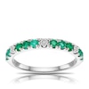 Thumbnail Image 1 of 9ct White Gold Emerald & Diamond Eternity Ring