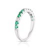 Thumbnail Image 2 of 9ct White Gold Emerald & Diamond Eternity Ring