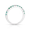 Thumbnail Image 3 of 9ct White Gold Emerald & Diamond Eternity Ring