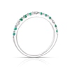 Thumbnail Image 2 of 9ct White Gold Emerald & Diamond Eternity Ring