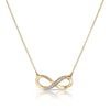 Thumbnail Image 1 of 9ct Yellow Gold 0.05ct Diamond Twist Infinity Pendant