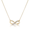 Thumbnail Image 0 of 9ct Yellow Gold 0.05ct Diamond Twist Infinity Pendant