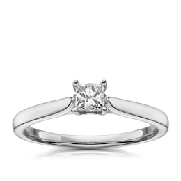 9ct White Gold 0.30ct Diamond Total Solitaire Ring