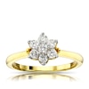Thumbnail Image 1 of 9ct Yellow Gold 0.33ct Diamond Total Flower Cluster Ring