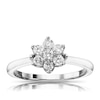 Thumbnail Image 1 of 9ct White Gold 0.50ct Diamond Total Flower Cluster Ring