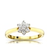 Thumbnail Image 0 of 9ct Yellow Gold 0.25ct Diamond Total Flower Cluster Ring