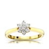 Thumbnail Image 1 of 9ct Yellow Gold 0.25ct Diamond Total Flower Cluster Ring