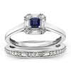 Thumbnail Image 1 of Perfect Fit 9ct White 0.33ct Diamond & Sapphire Bridal Set