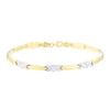 Thumbnail Image 2 of 9ct Two-Tone Gold Diamond Cut Kiss Link Bracelet