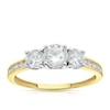 Thumbnail Image 1 of 9ct Yellow Gold Cubic Zirconia Trilogy Ring
