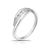 Thumbnail Image 1 of 9ct White Gold 0.25ct Diamond Twist Channel Set Eternity Ring