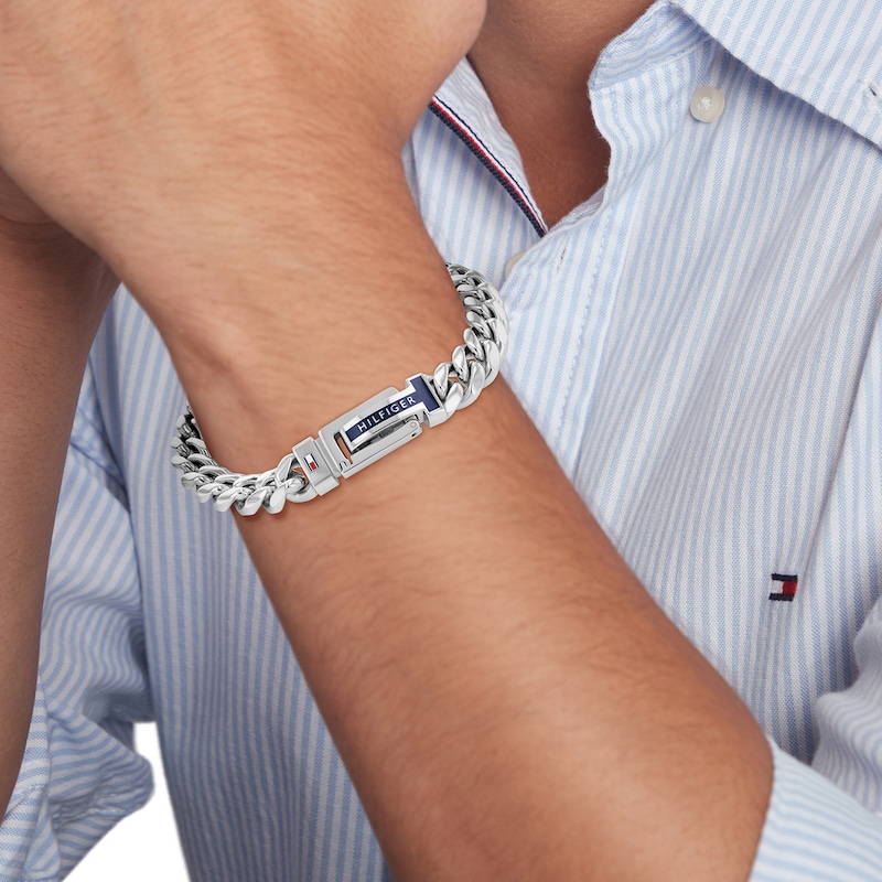 Main Image 2 of Tommy Hilfiger Men's Stainless Steel Curb Chain Bracelet