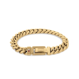 Tommy Hilfiger Men's Gold Tone IP Curb Chain Bracelet