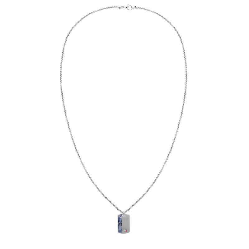 Main Image 1 of Tommy Hilfiger Men's Stainless Steel & Sodalite Dog Tag