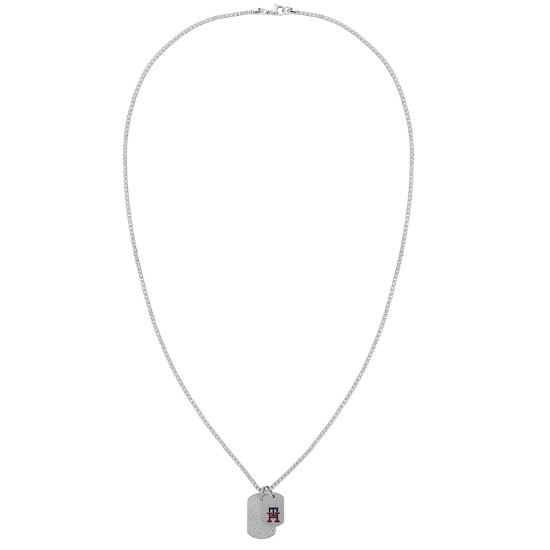 Tommy Hilfiger Men's Stainless Steel Dog Tag Necklace | H.Samuel