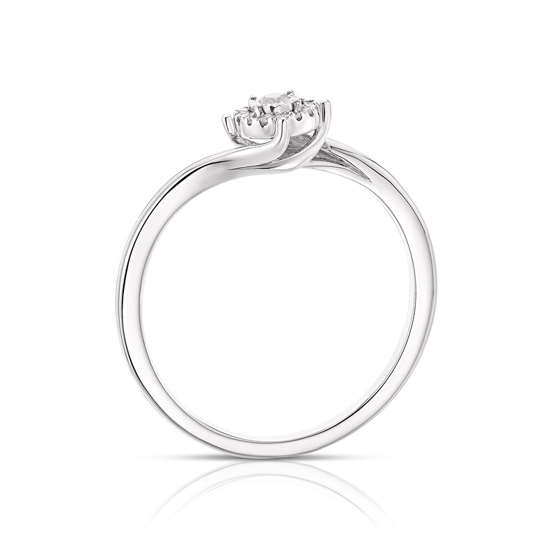 Silver 0.05ct Diamond Total Illusion Set Solitaire Ring