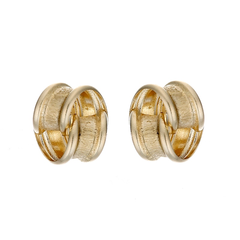 9ct Yellow Gold Twist Knot Stud Earrings