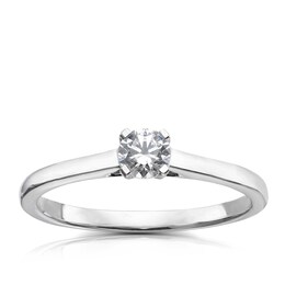 The Forever Diamond 18ct White Gold Solitaire 0.25ct Total Ring