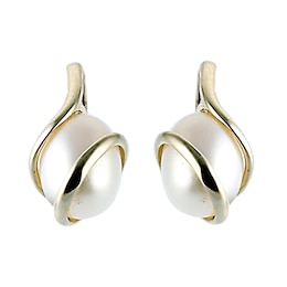 9ct Yellow Gold Cultured Freshwater Pearl Earrings